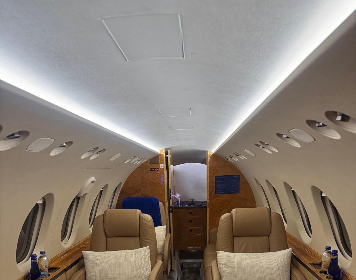 A private aircraft cabin